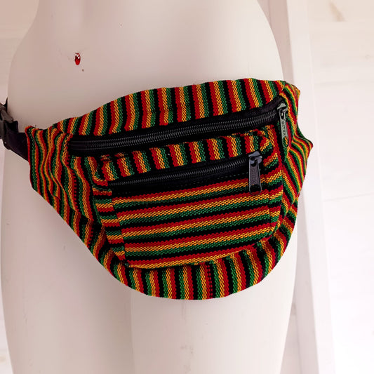 Rasta Hip Bag Festival Bum Bag | 3 zipped Compartments