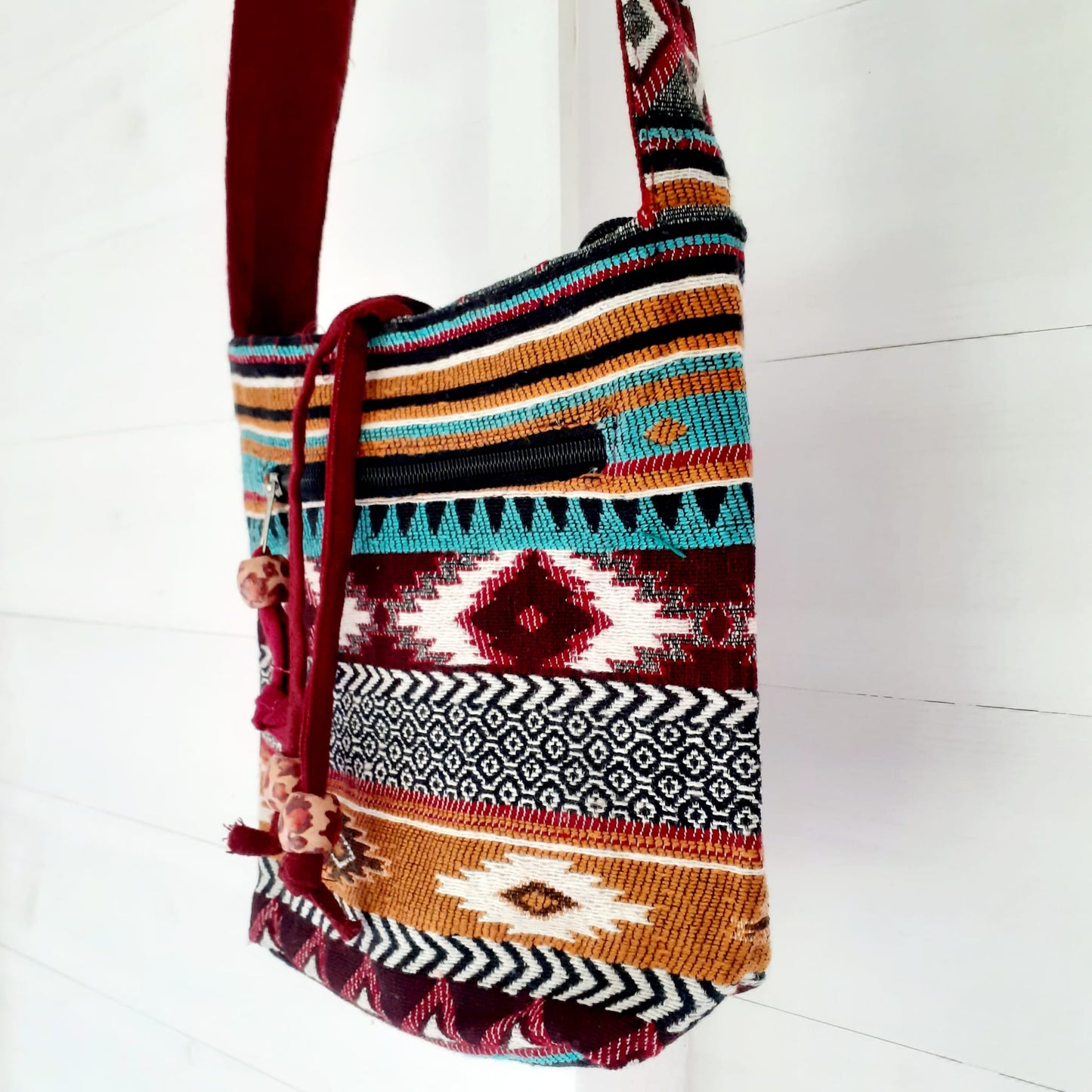 Jacquard Nepal Style Casual Sling Bag