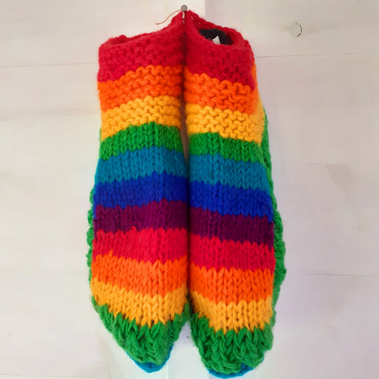 Rainbow Woollen Meditation Mules - Slippers (Adult)