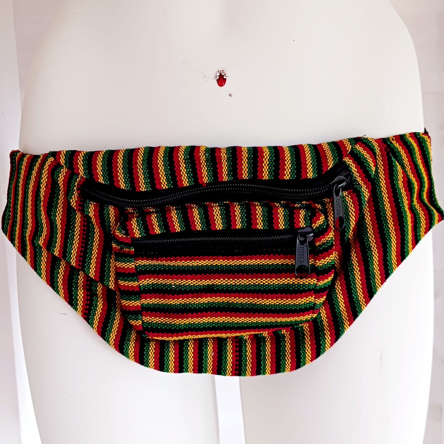 Rasta Hip Bag Festival Bum Bag | 3 zipped Compartments
