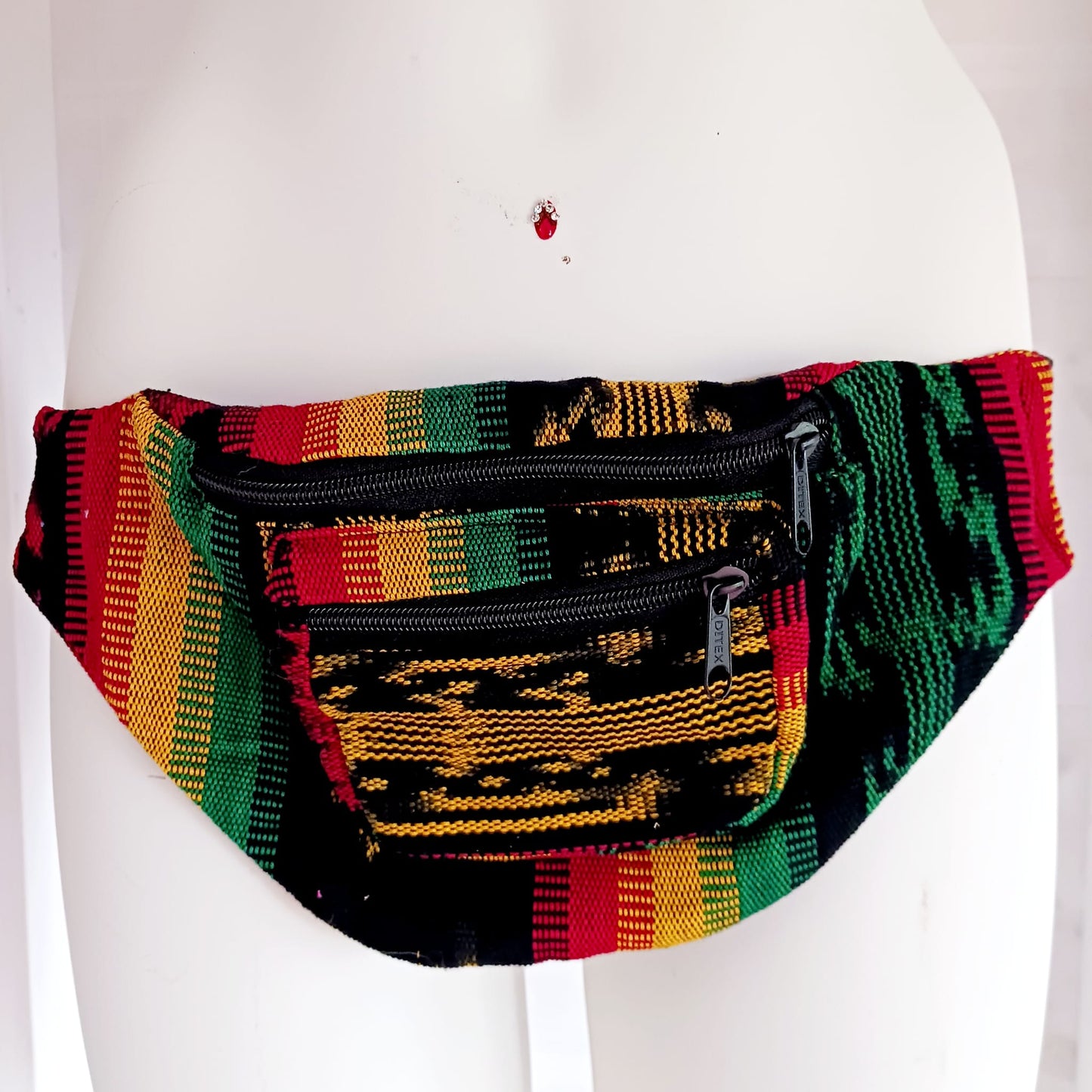 Rasta Hip Bag Festival Bum Bag | 3 zipped Compartments