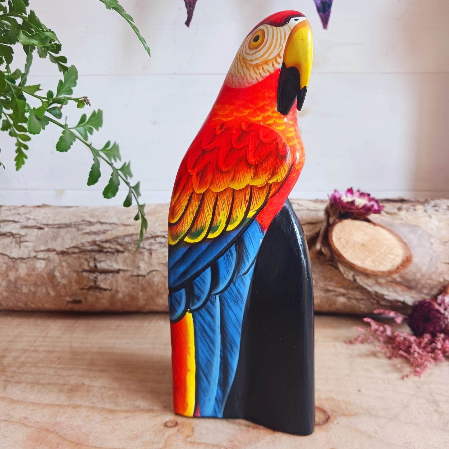 Handmade Parrot Woodcarving