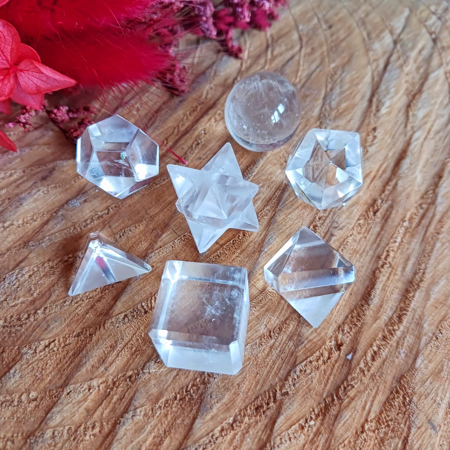 Rock Crystal Sacred Geometry | 7-piece Crystal Set