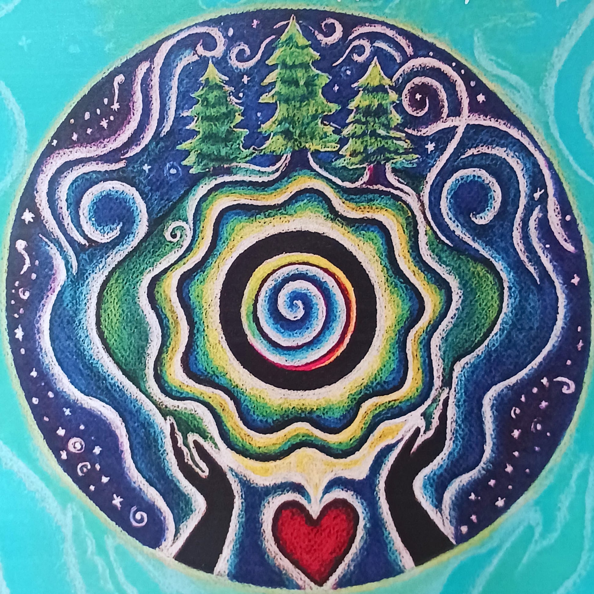 Holiday Mandala Blessing Greeting Card | Solstice