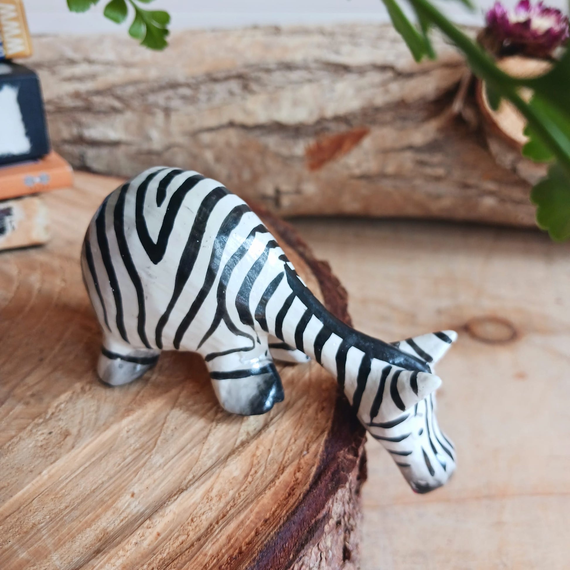 Small Natural Wood Shelf Zebra