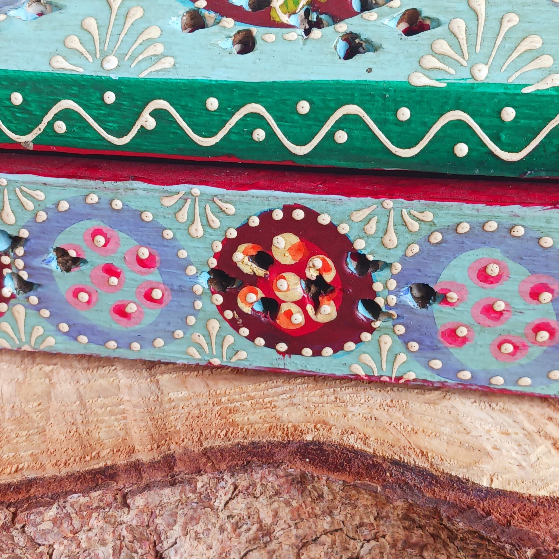 Indian Hand Painted Incense Burner Box