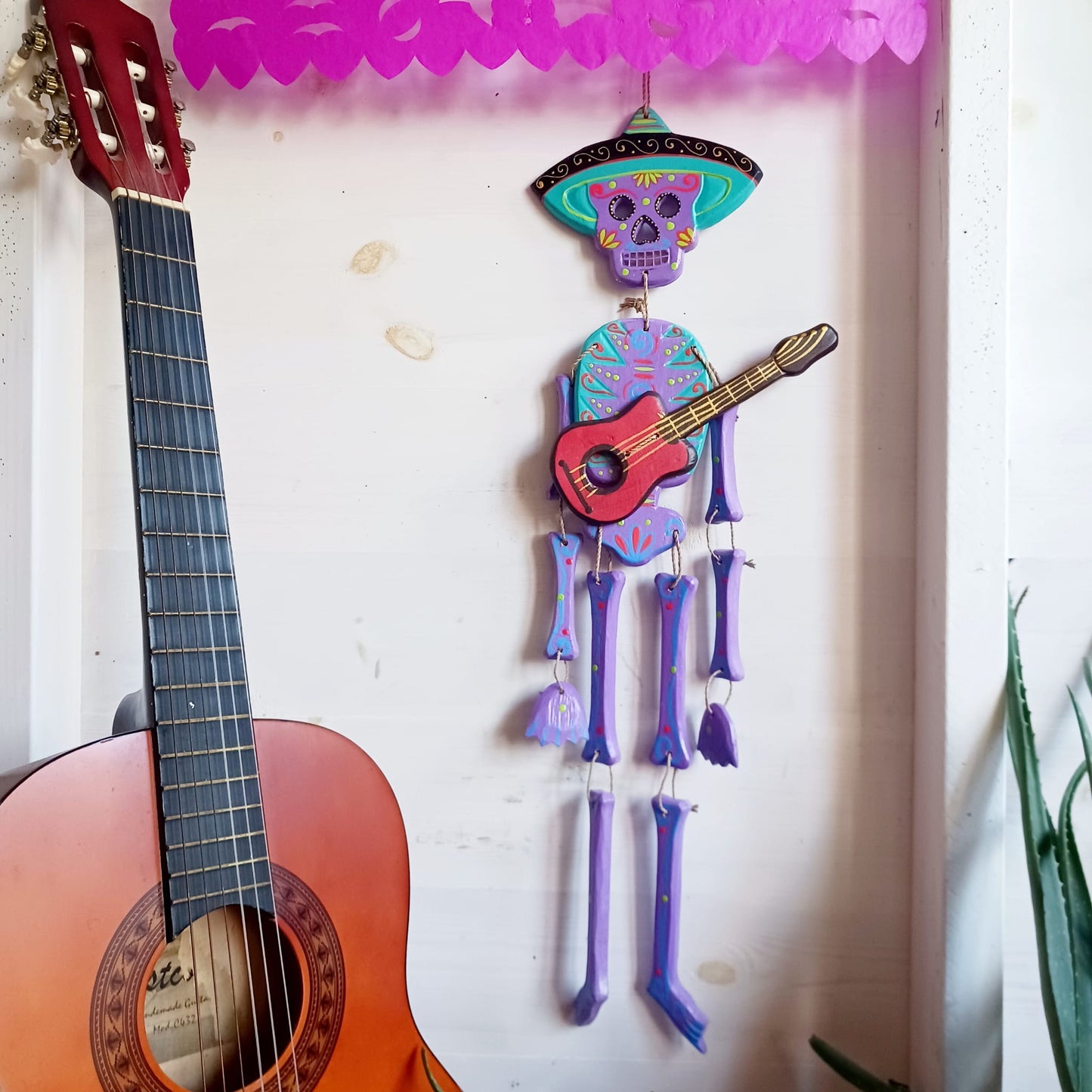 Mexican Candy Skull Mariachi | Wall Hanging