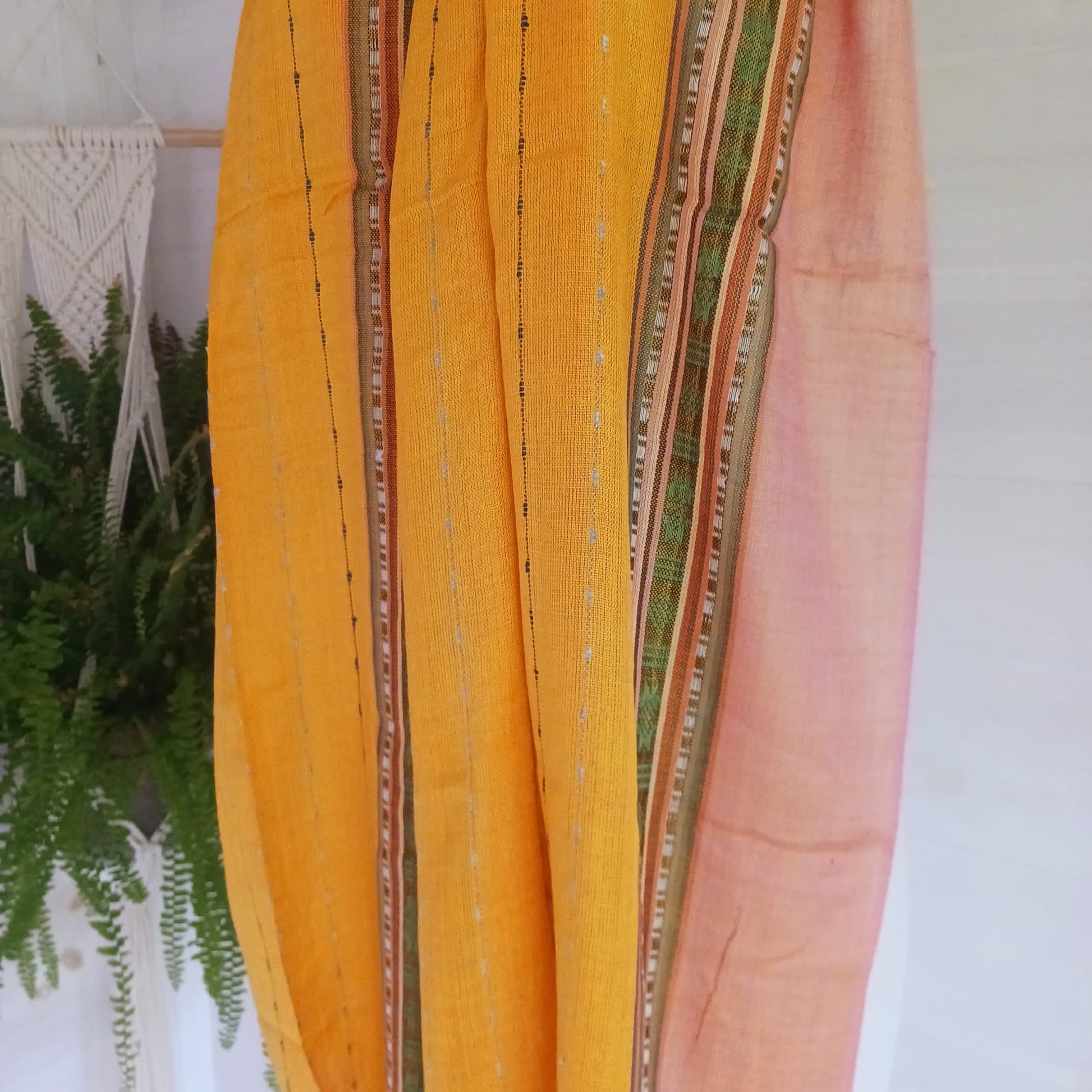 Indian Varanasi Scarves | Yellow