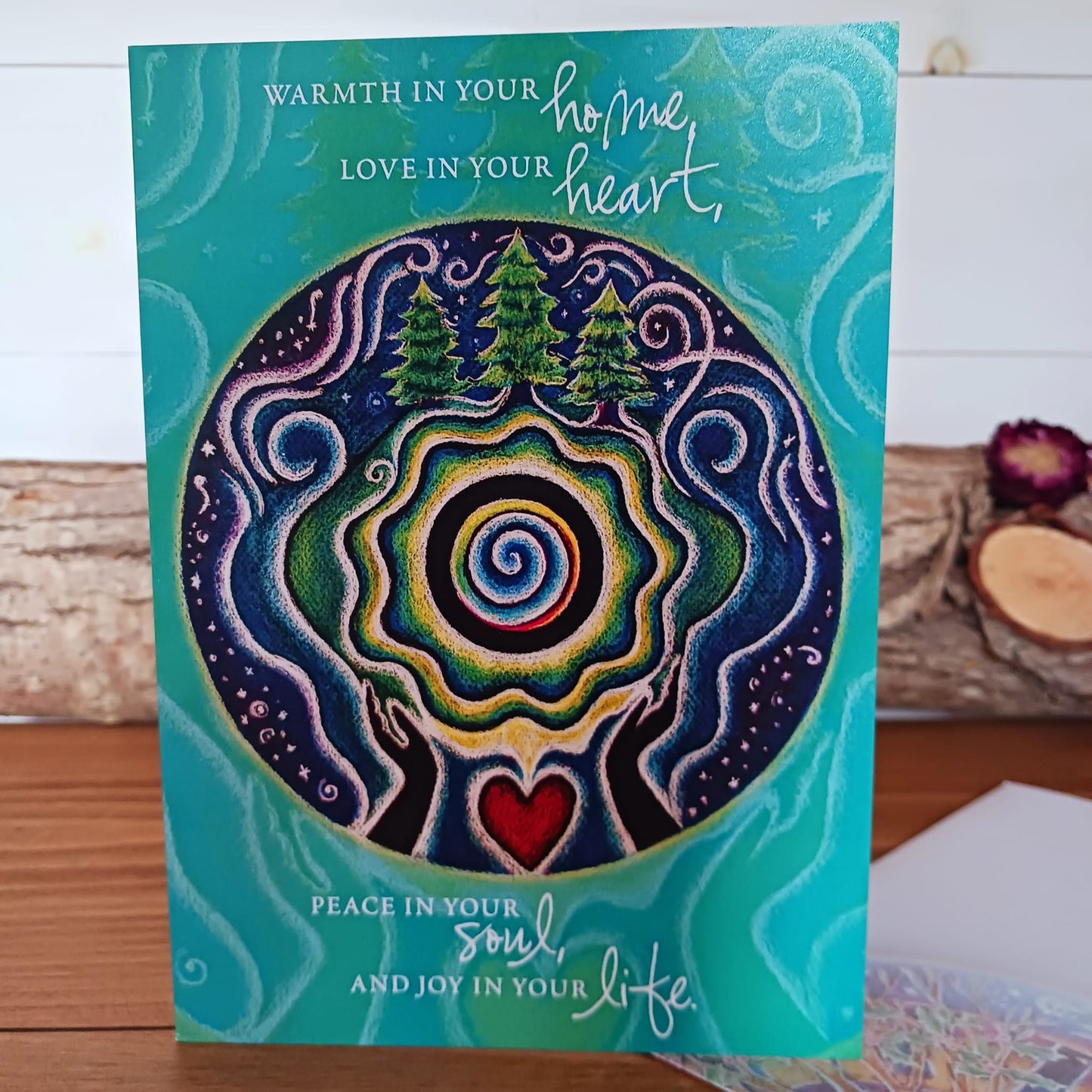 Holiday Mandala Blessing Greeting Card | Solstice