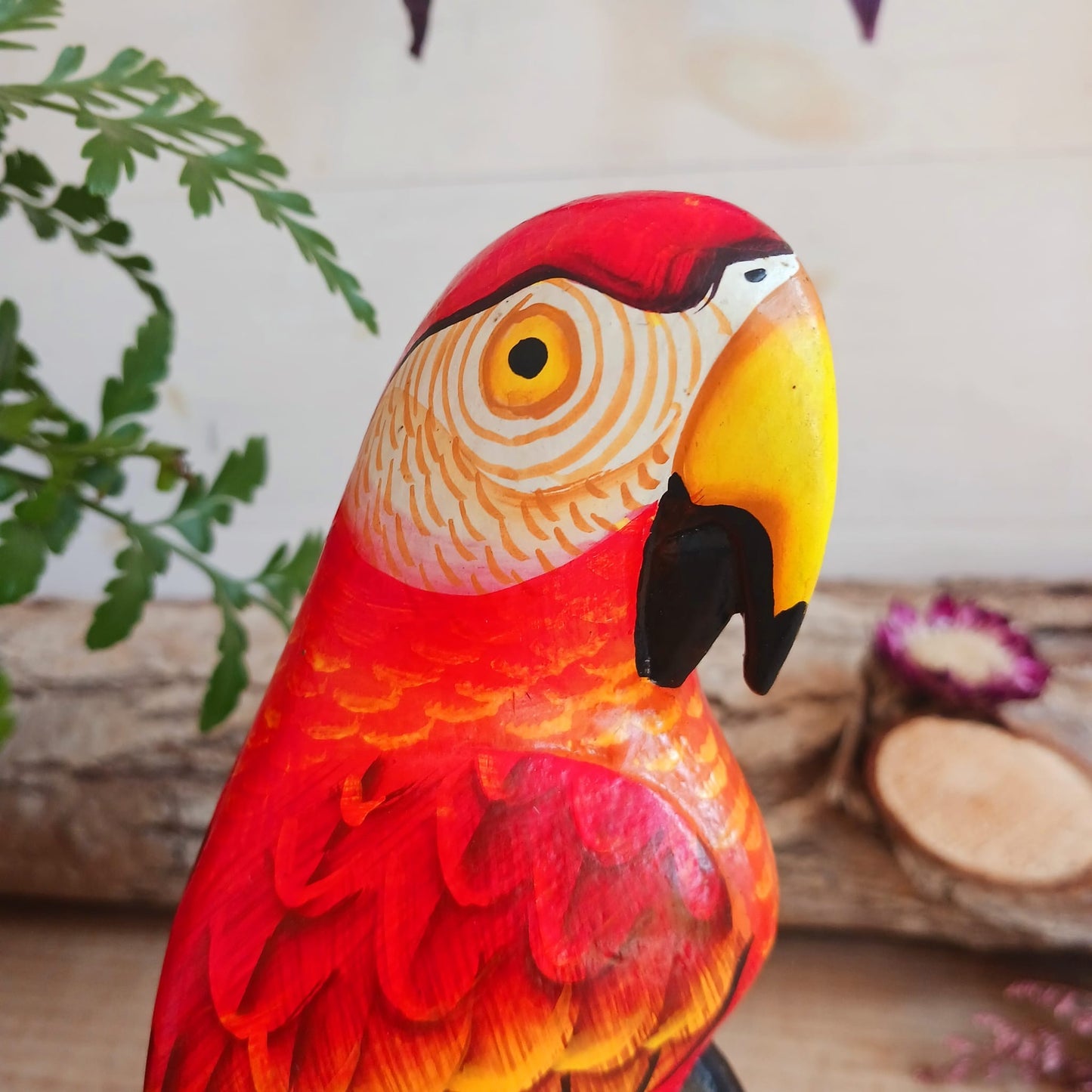 Handmade Parrot Woodcarving