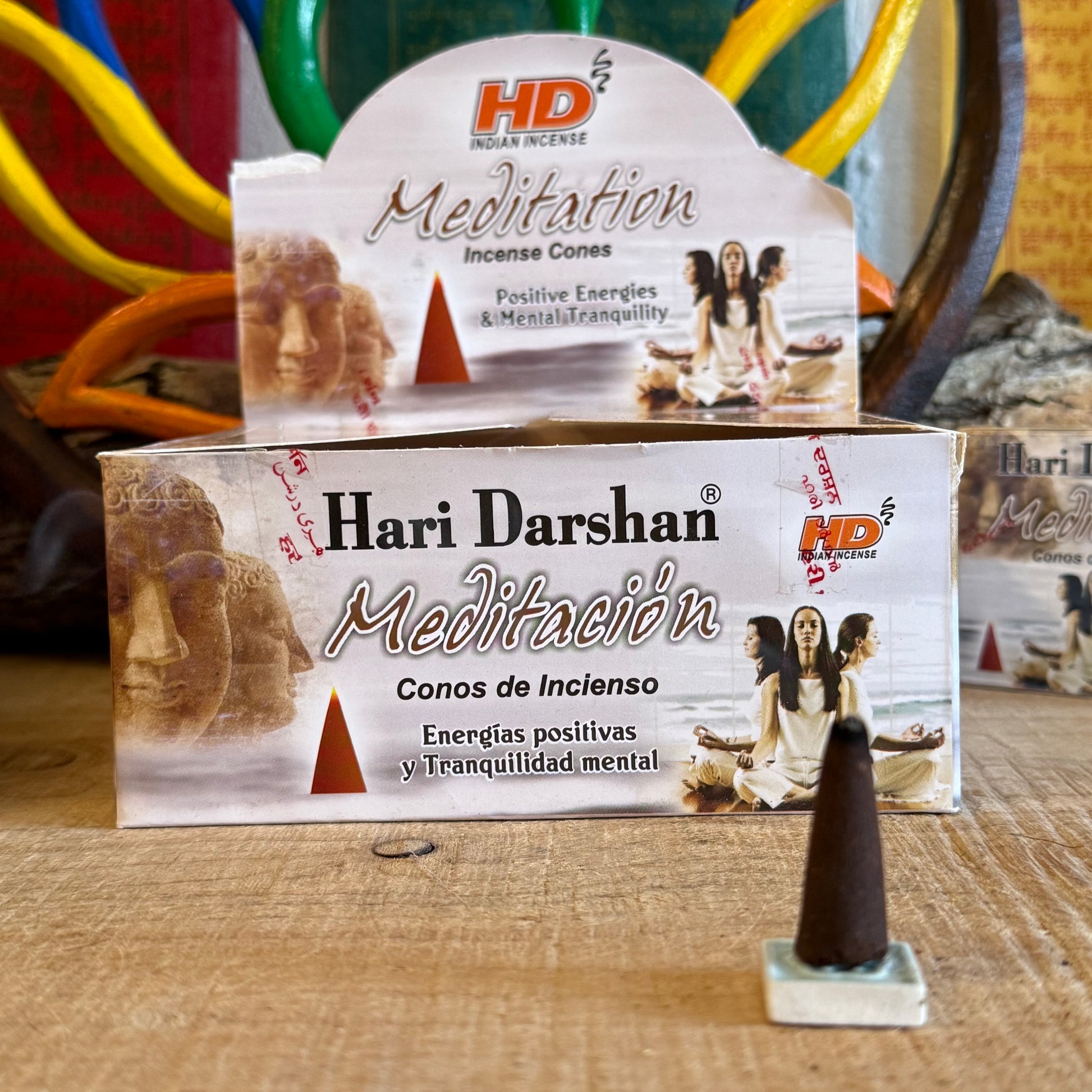 Set the mood for a chill and peaceful mind with these Meditation Hari Incense Cones by Hari Darshan. Perfect for meditation or mindfulness, their mellow, calming scent helps you relax and stay grounded.

10 Cones Per Box&nbsp;