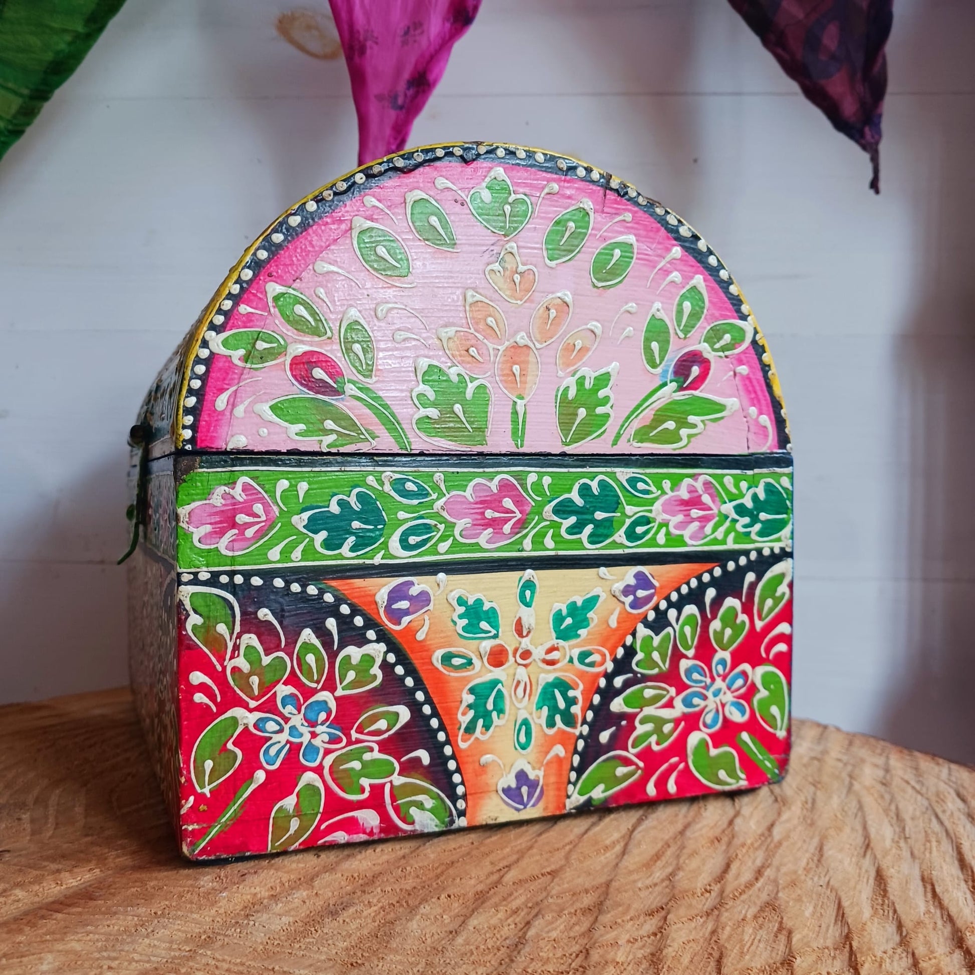 Hand painted Domed Jewellery Box | Trinket Box