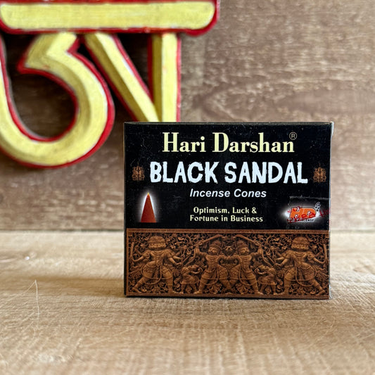 Create a calm and easygoing vibe with Hari Darshan’s Meditation Incense Cones. These black sandalwood cones fill your space with a soothing aroma that’s ideal for meditation or just unwinding. Let their gentle fragrance help you find your center and embrace a peaceful state of mind.

10 Cones Per Box&nbsp;