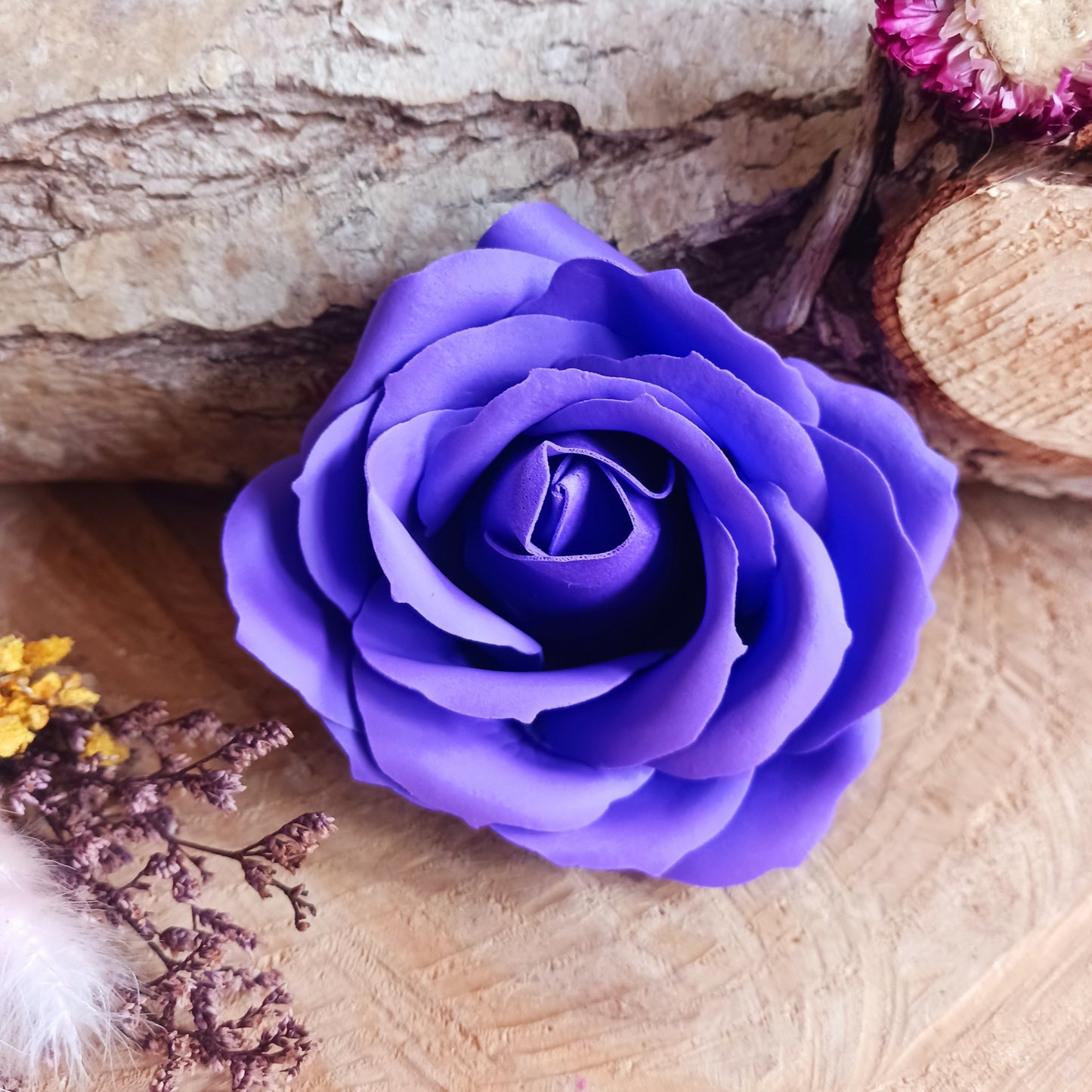 Luxury Violet Soap Flowers | Set of 3