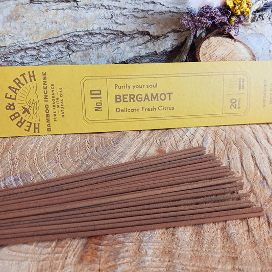 Herb & Earth Bamboo Incense Sticks | Bergamot