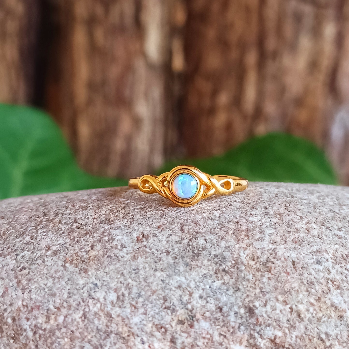 Toe Ring Azure | 925 Silver Gold Plated Adjustable Toe Ring