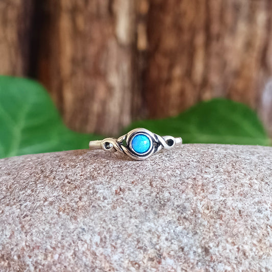 Toe Ring Pacific Blue | 925 Solid Silver Adjustable Toe Ring