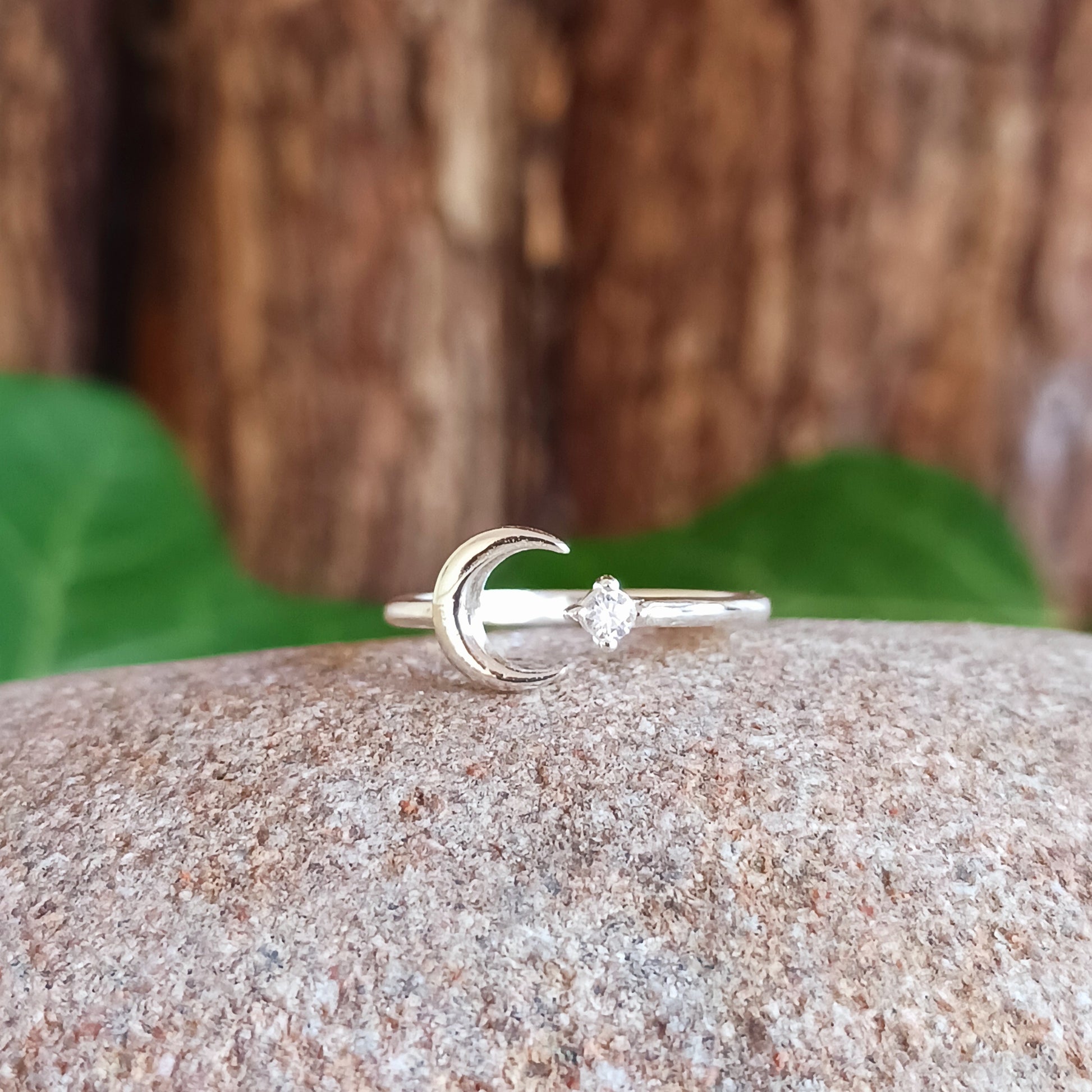 Toe Ring Moon & Star | 925 Solid Silver Adjustable Toe Ring