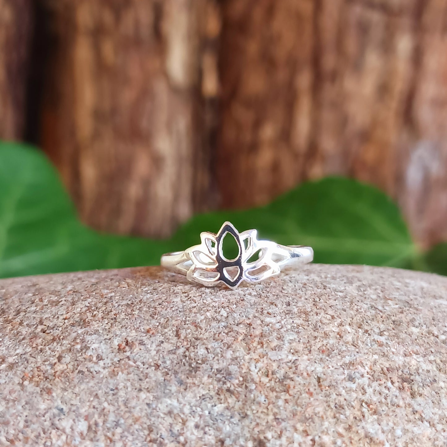 Toe Ring Lotus Leaf | 925 Solid Silver Adjustable Toe Ring