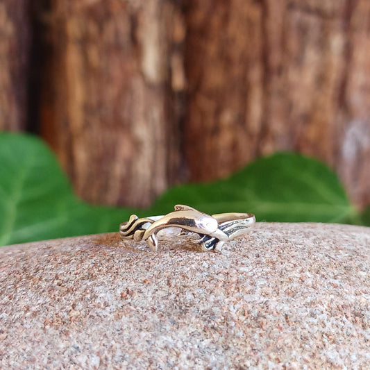 Toe Ring Dolphin | 925 Solid Silver Adjustable Toe Ring