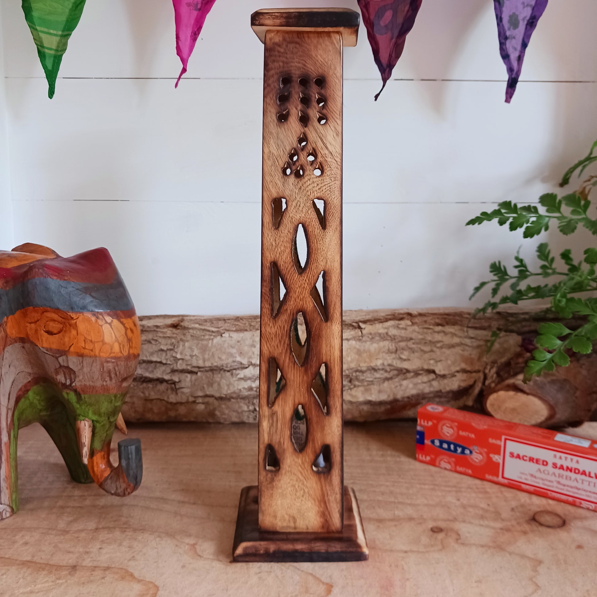 Mango Wood Incense Tower