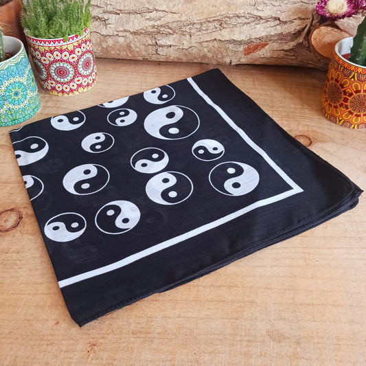 Yin Yang Black Bandana