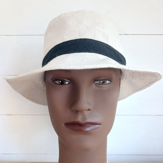 These beautifully simple sun hats are hand made in the countryside just outside the city of Chiang Mai in Northern Thailand.

With their elegant, muted colours and simple central band, they are a wonderful piece of relaxed, minimalist design and are ideal for donning on a sunny day stroll.