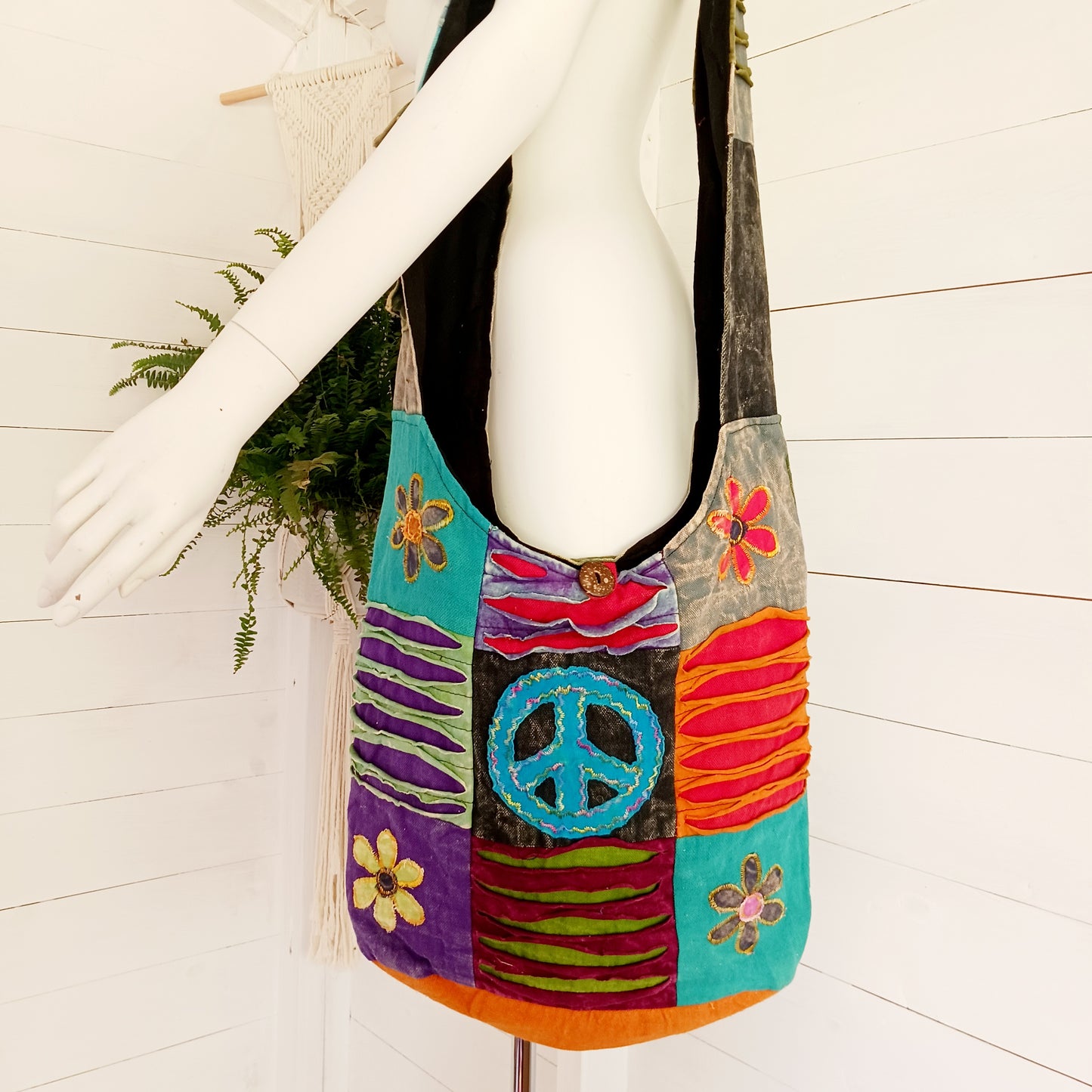 Handmade Hippie Patch Bag