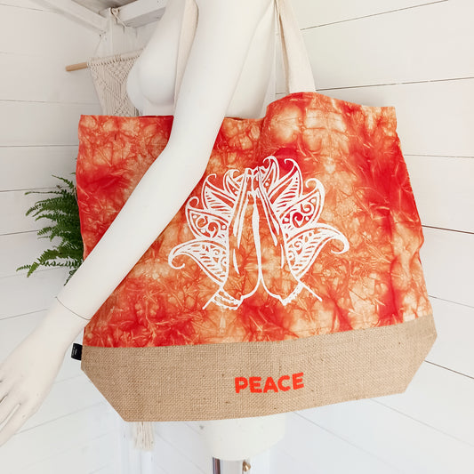 Namaste Peace Eco Jute Shopping | Beach Bag