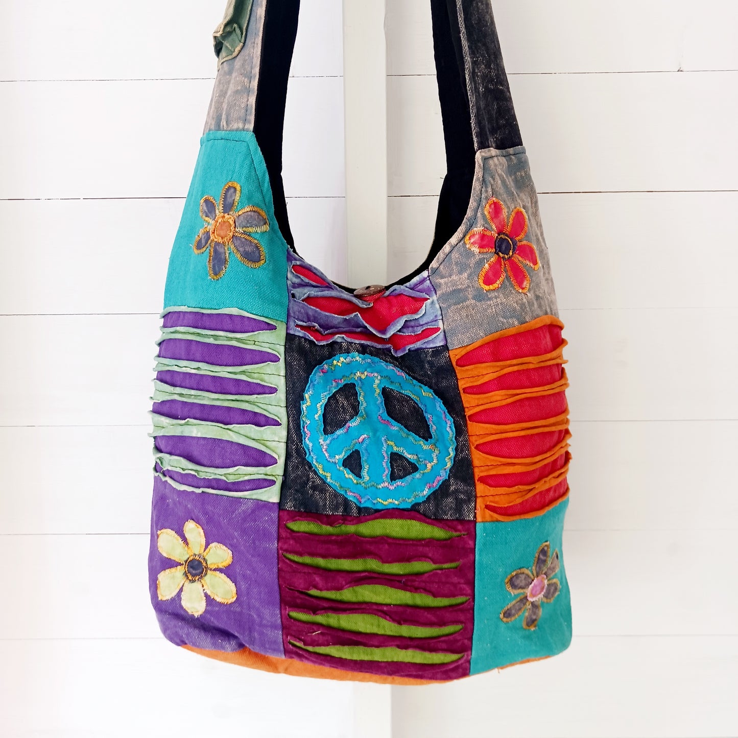 Handmade Hippie Patch Bag