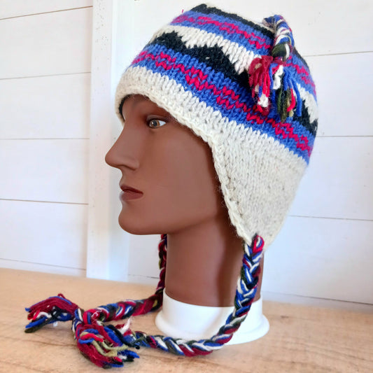 Tibetan Earflap Hat Merino Wool | Adult