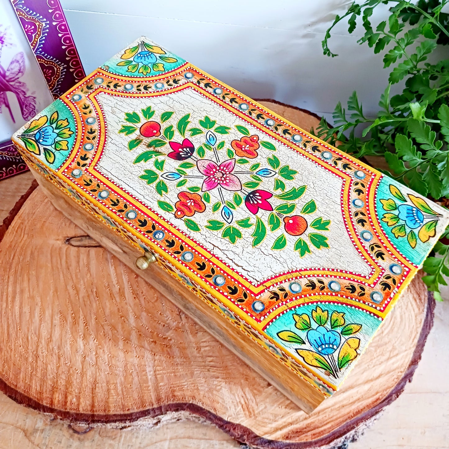 Zaha Hand Painted Indian Jewellery | Trinket Box