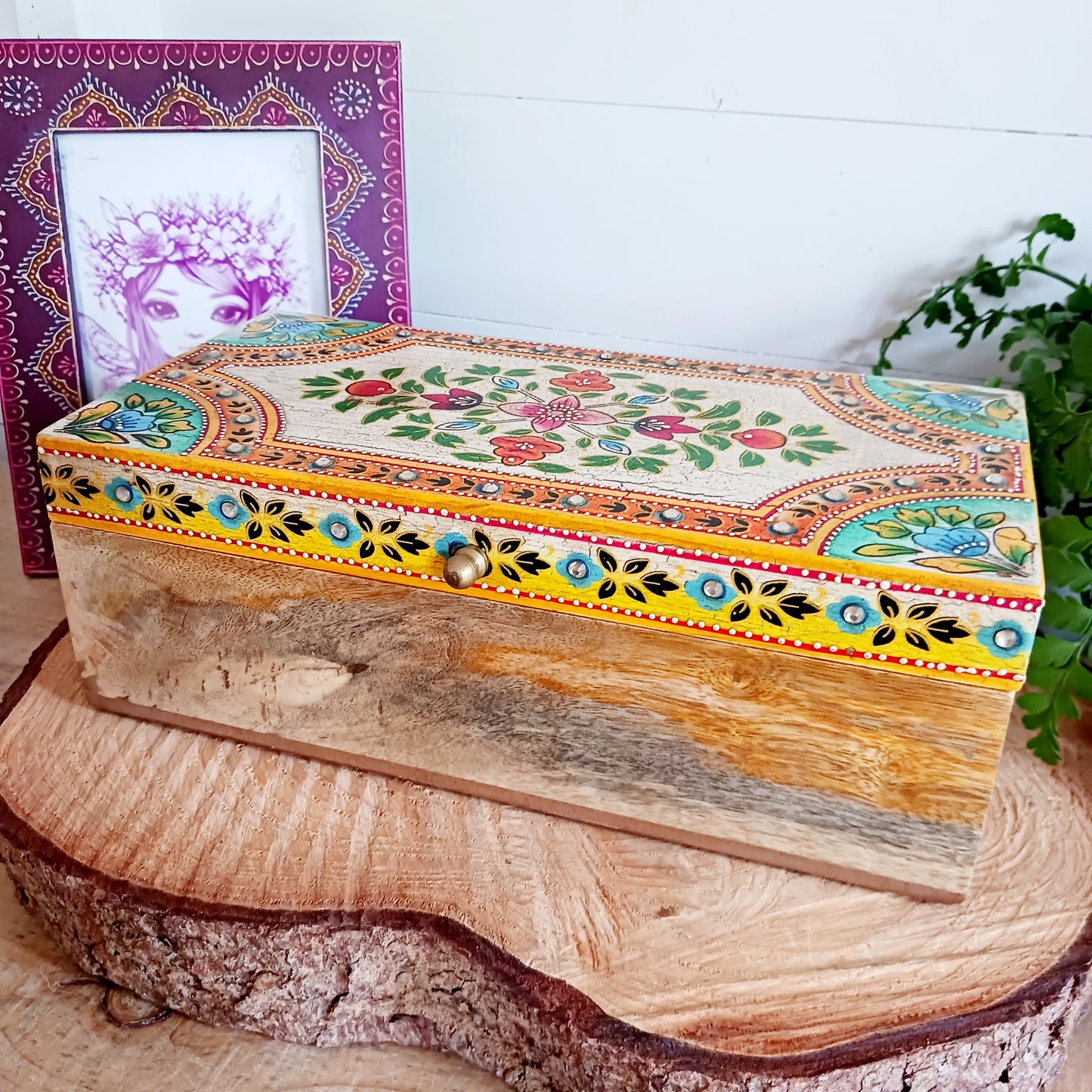 Zaha Hand Painted Indian Jewellery | Trinket Box