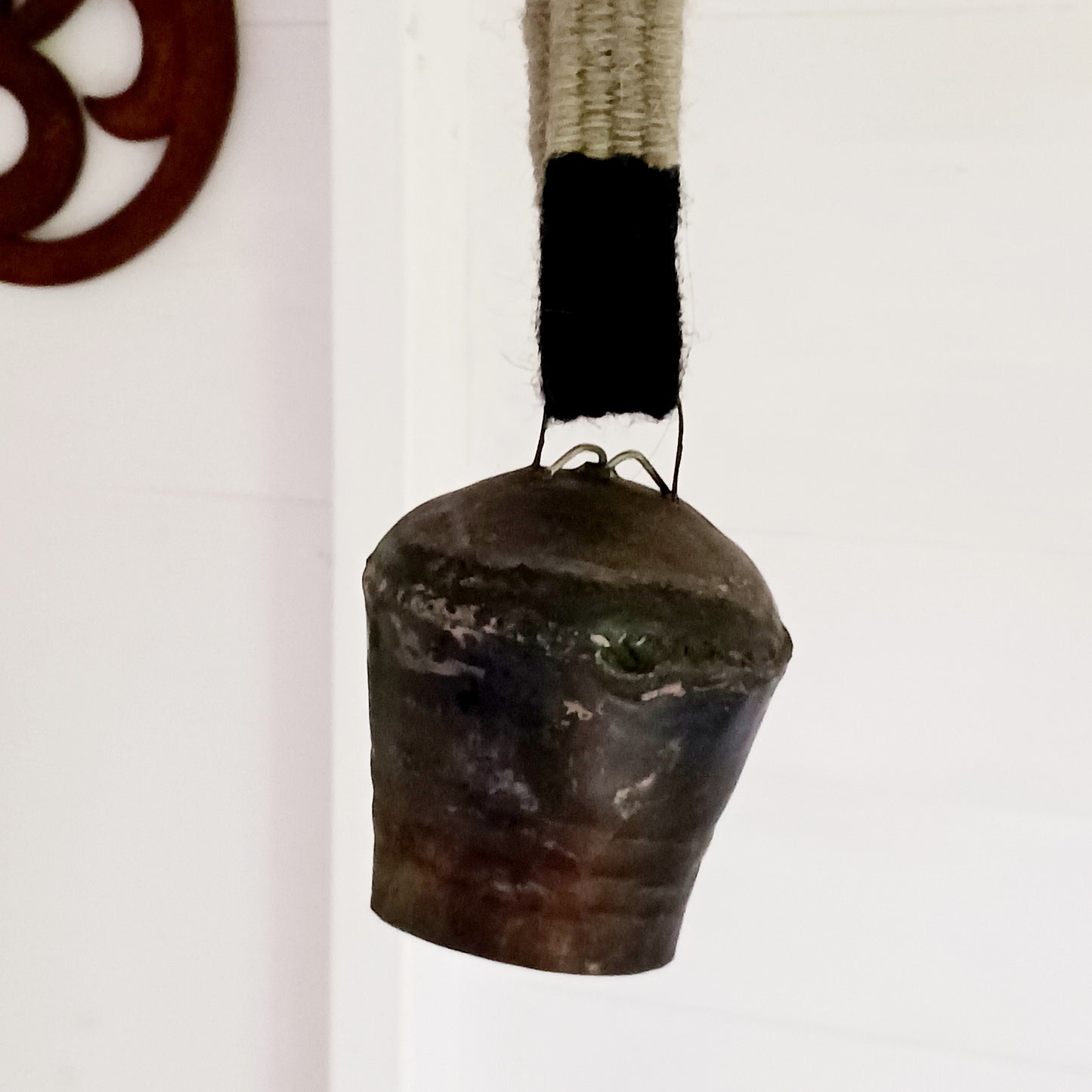 These traditionally designed yak bells come with a strong woolen neck strap for hanging. Traditionally these bells are hung around the necks of yaks in Nepal and Tibet so the animals can be located. Nowadays people use them as wind chimes as well. The bell produces a wonderfully unique crisp and clear sound.