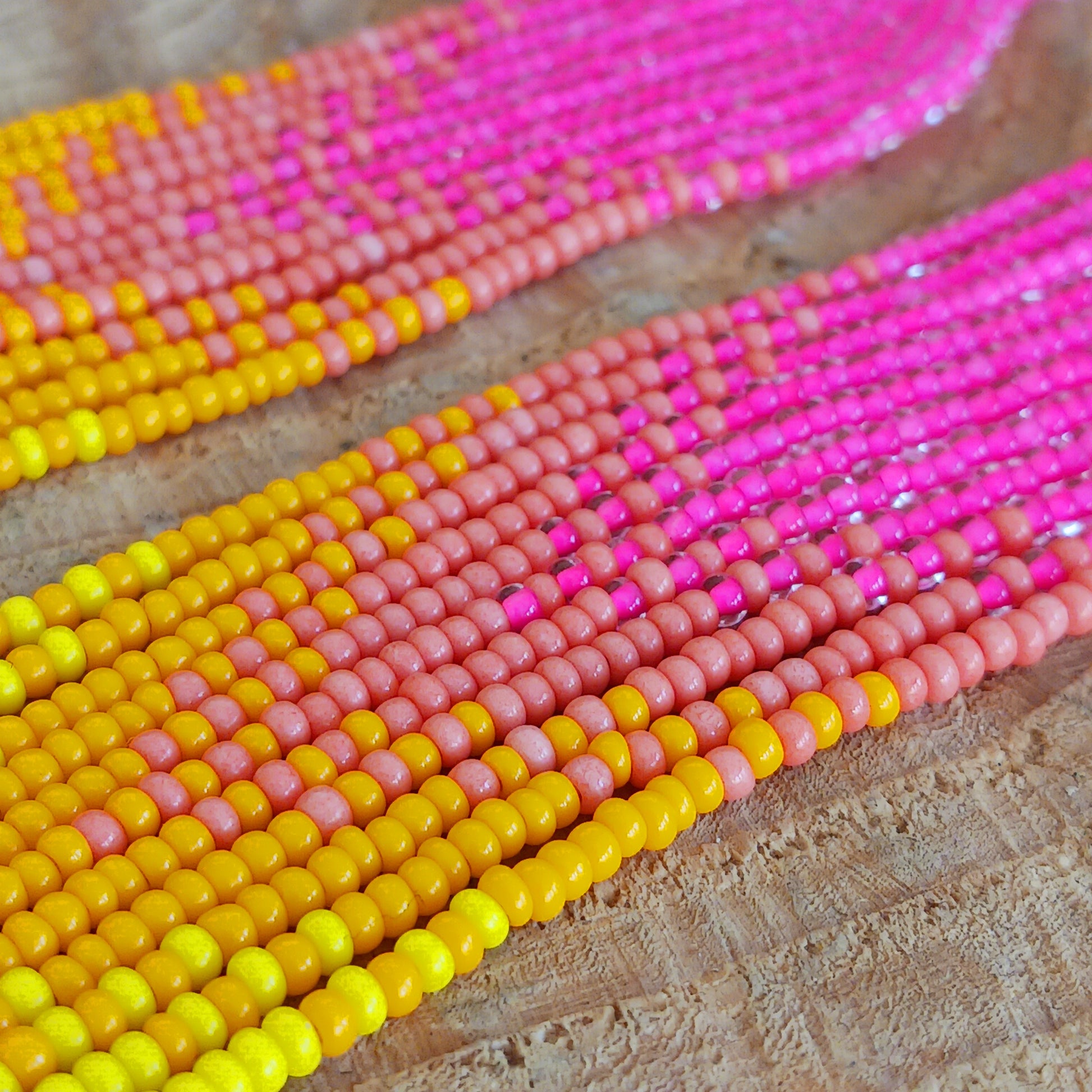 These bold and beautiful earrings are handsewn in Guatemala. Beadwork is a relatively new handicraft in Guatemala, around fifteen years or so, but it has been picked up all across the country and you will see it being sold at almost every market.