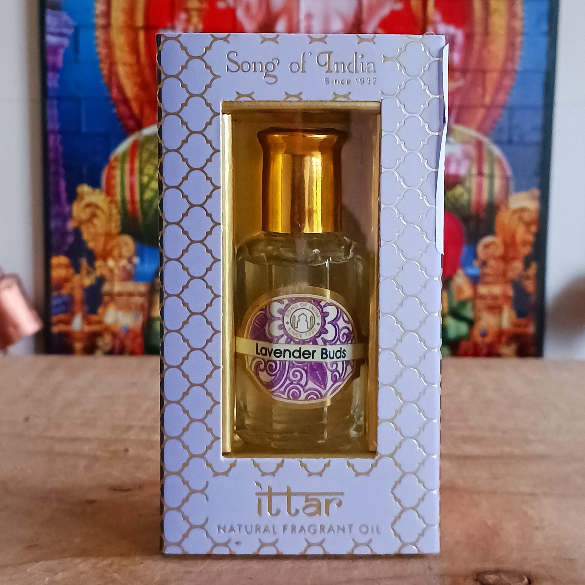 This Song of India Lavender Ayurveda Fragrance Oil is made with pure Essential Oils extracted from Lavender buds, flowers, leaves, roots and wood. As the aroma gets older it matures and becomes darker, thicker and even more pleasant in fragrance. A beautiful hand made gift that arrives wrapped and ready to receive.