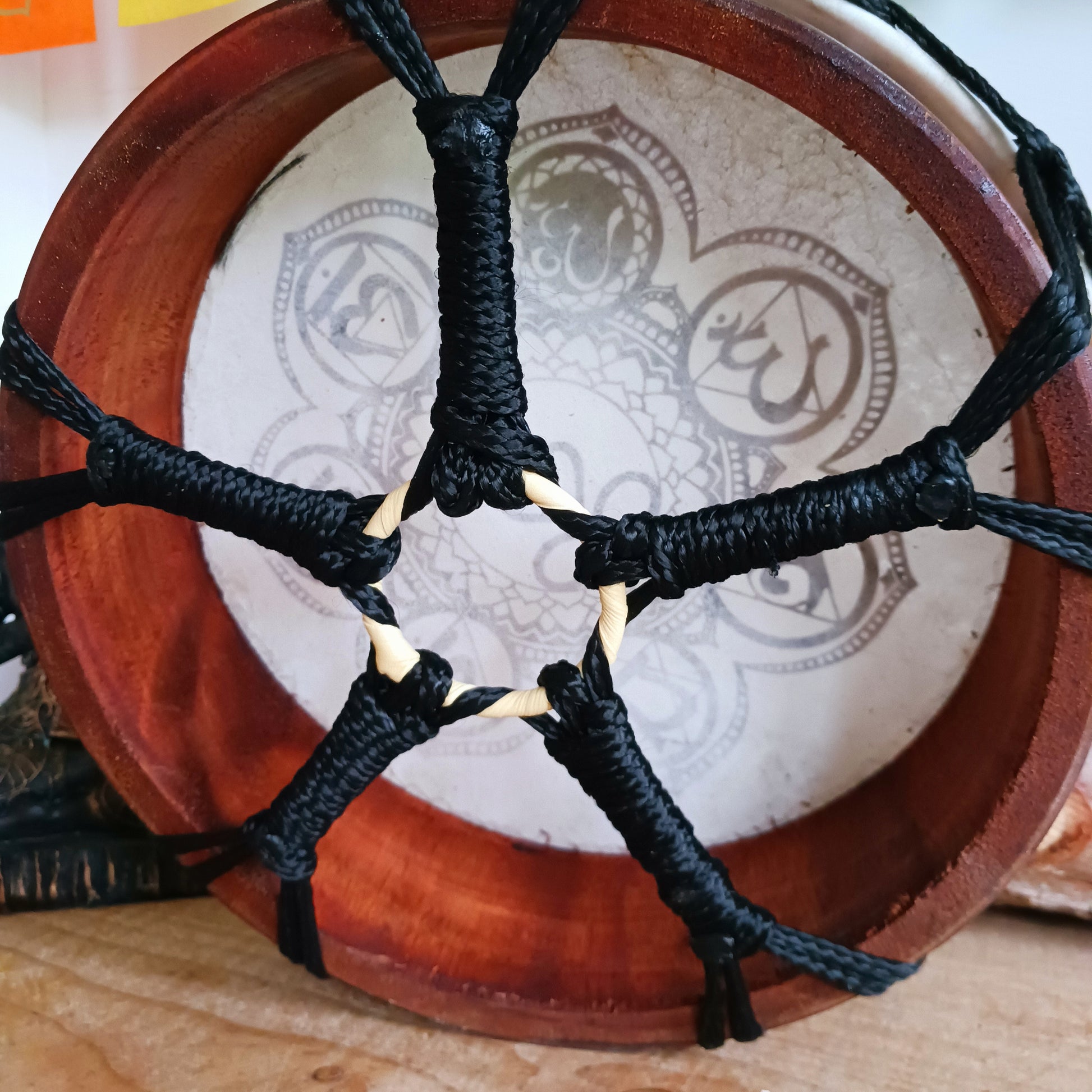 This Chakra Shamanic Drum is wonder that harmonises sight and sound. This captivating drum, complete with one stick, features a mesmerising Chakra design, inviting spiritual balance and tranquillity into your musical collection.