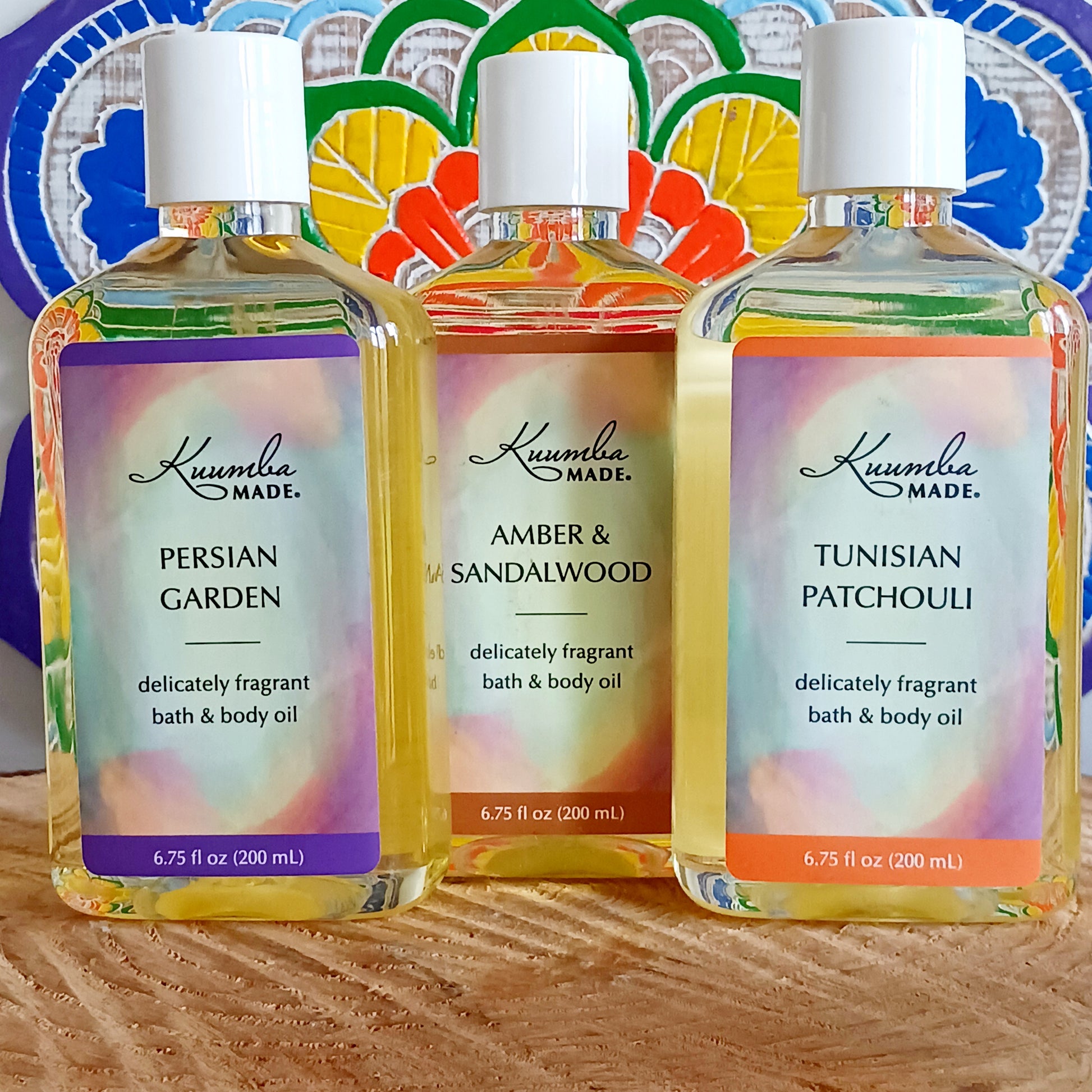 A unique, rich, slightly sweet and well balanced patchouli. Warms the heart, grounds the senses, this fast absorbing Tunisian Patchouli versatile Bath and Body Oil is packed with moisturizing agents that leave skin and hair radiant, healthy and softly aromatic. Use for daily moisturizing, a lavish massage, a nourishing bath, and as a deep conditioning hair treatment. Made with organic ingredients.