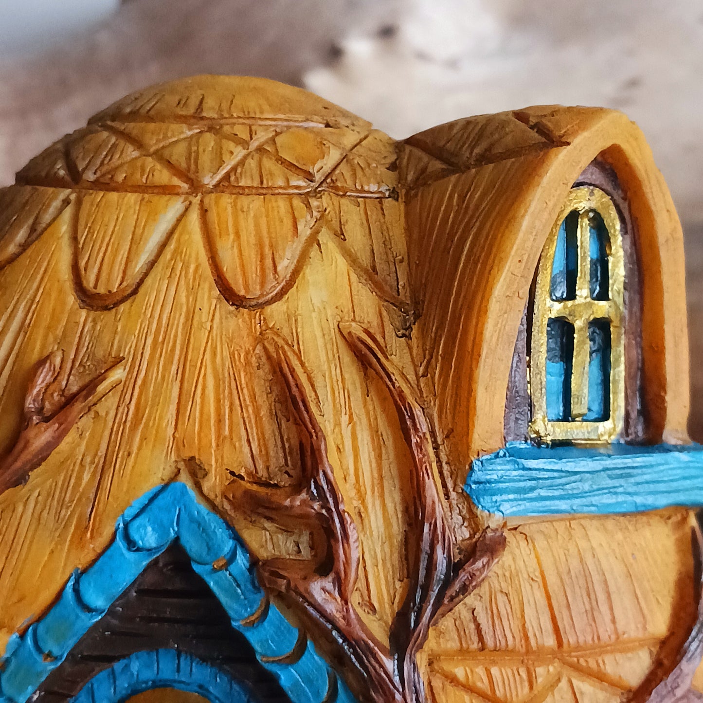 This adorable and detailed incense cone burner is shaped like a little fairy house called Buttercup Cottage. 
 Designed by Lisa Parker, you place an incense cone inside the cottage and watch as smoke rises from the chimney. The house comes in a little gift box making it the perfect gift for fairy and incense lovers!