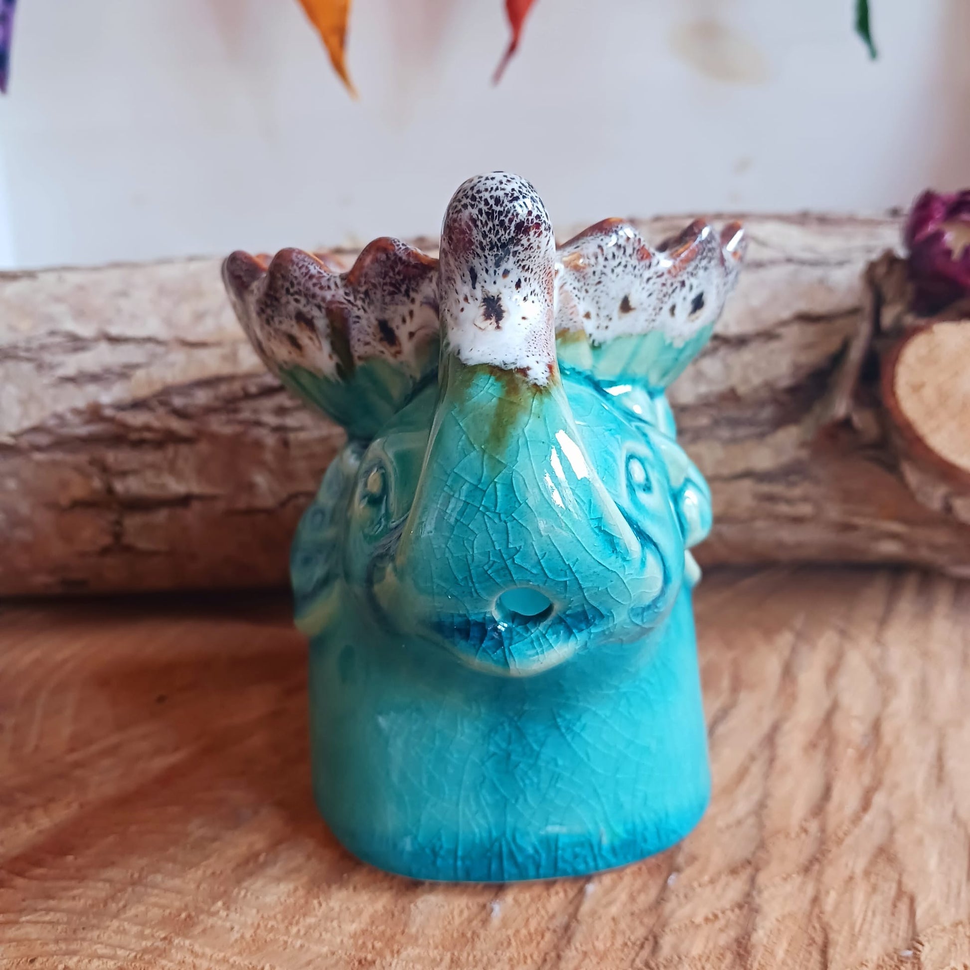 Turquoise Ceramic Elephant Essential Oil & Wax Burner