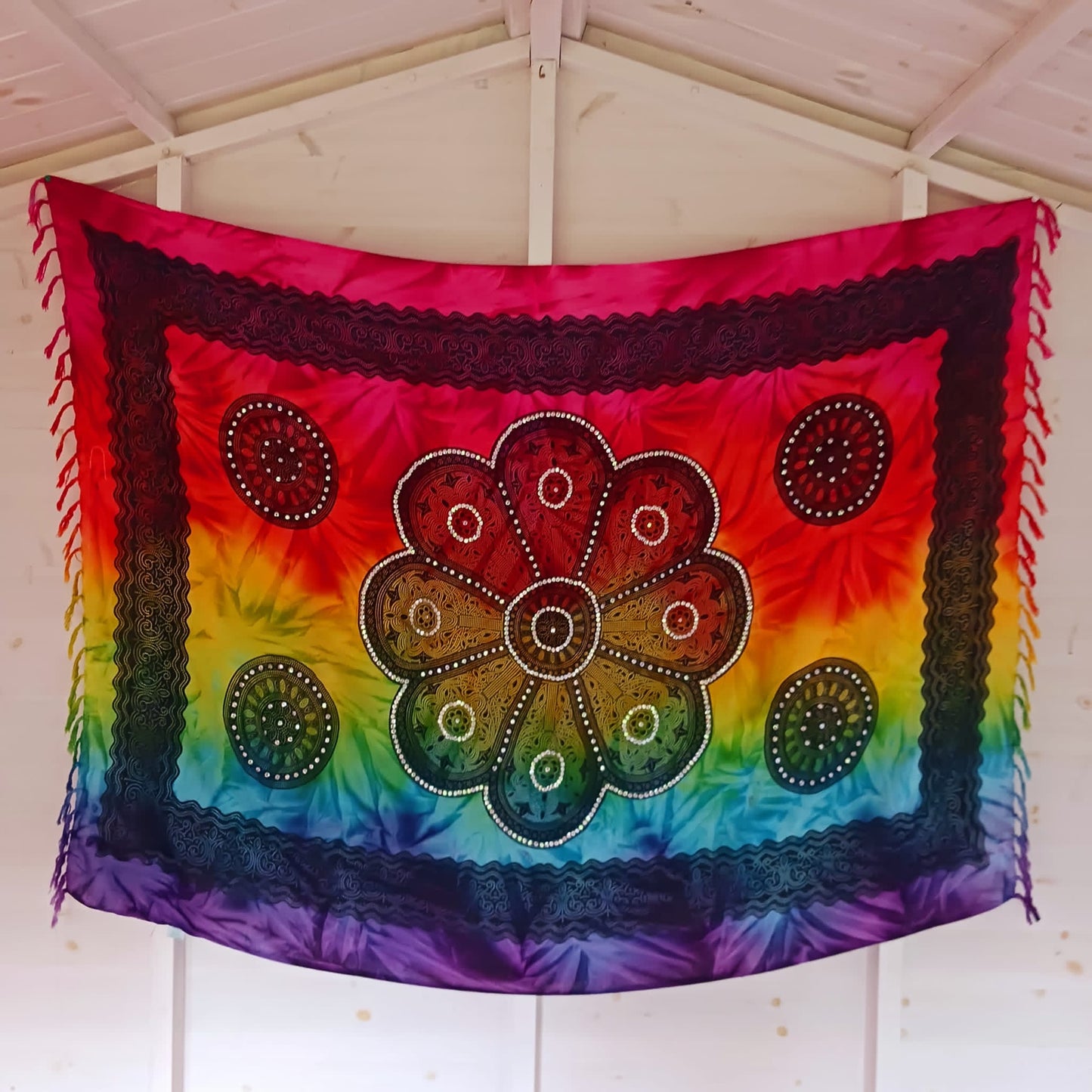 Tie Dye Padma Sarong | Beach Wrap Rainbow