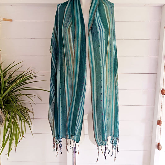 Indian Boho Scarves | Blue