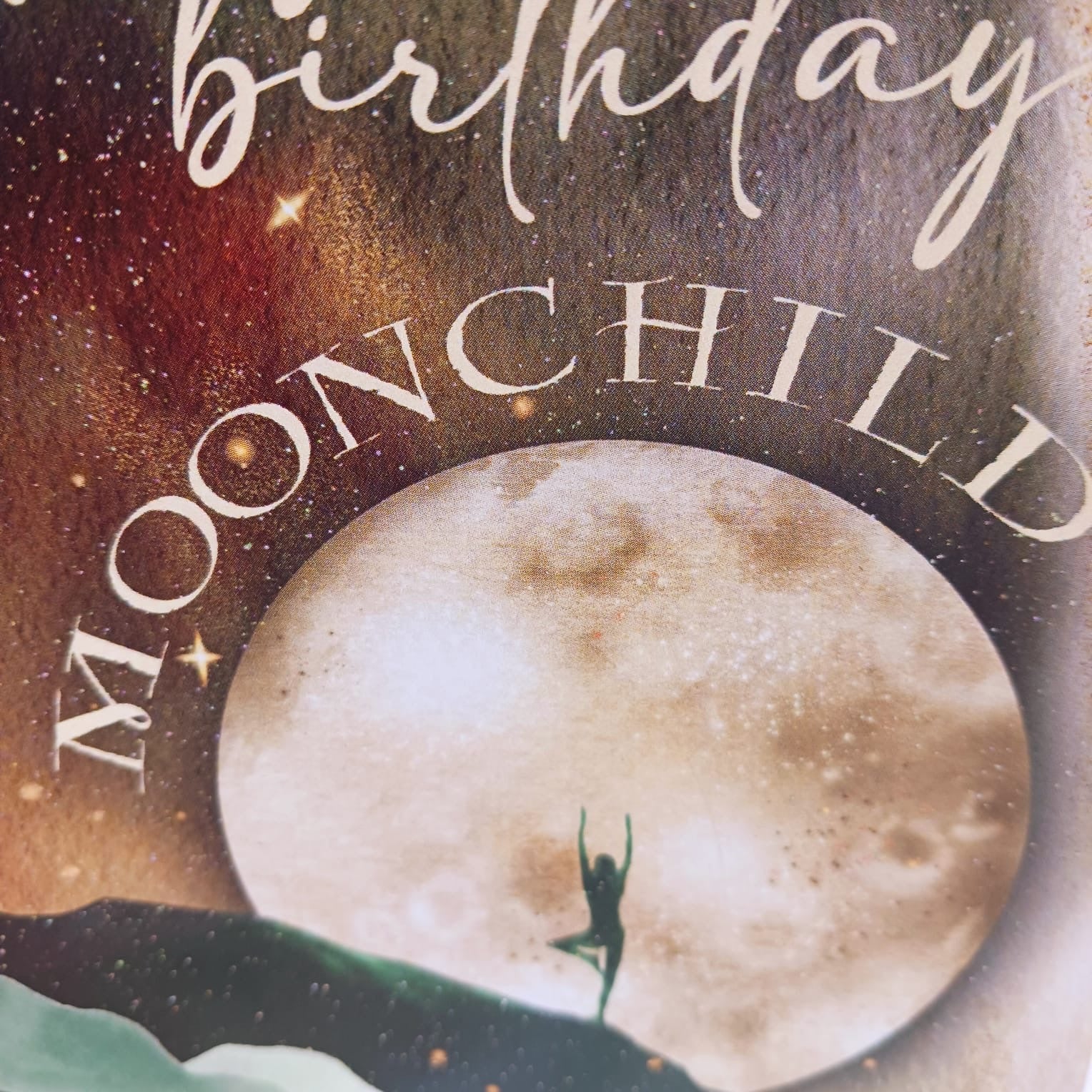 Moon Child Happy Birthday Greetings Card