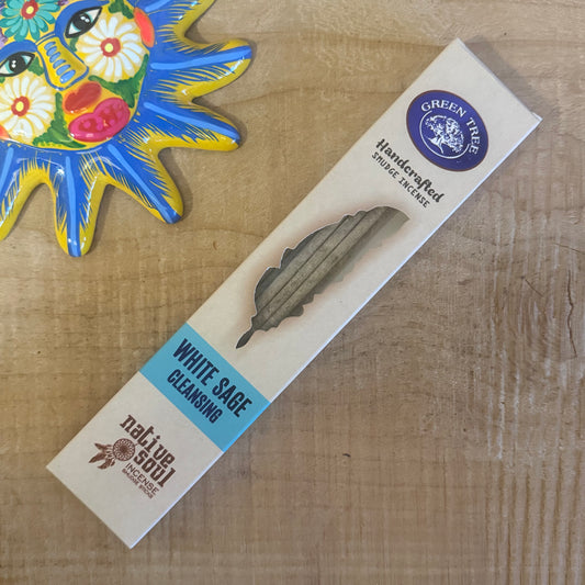 Cleanse and purify with Native Soul White Sage Smudge Incense. Vegan, handcrafted incense for energy clearing, meditation, and ritual use.