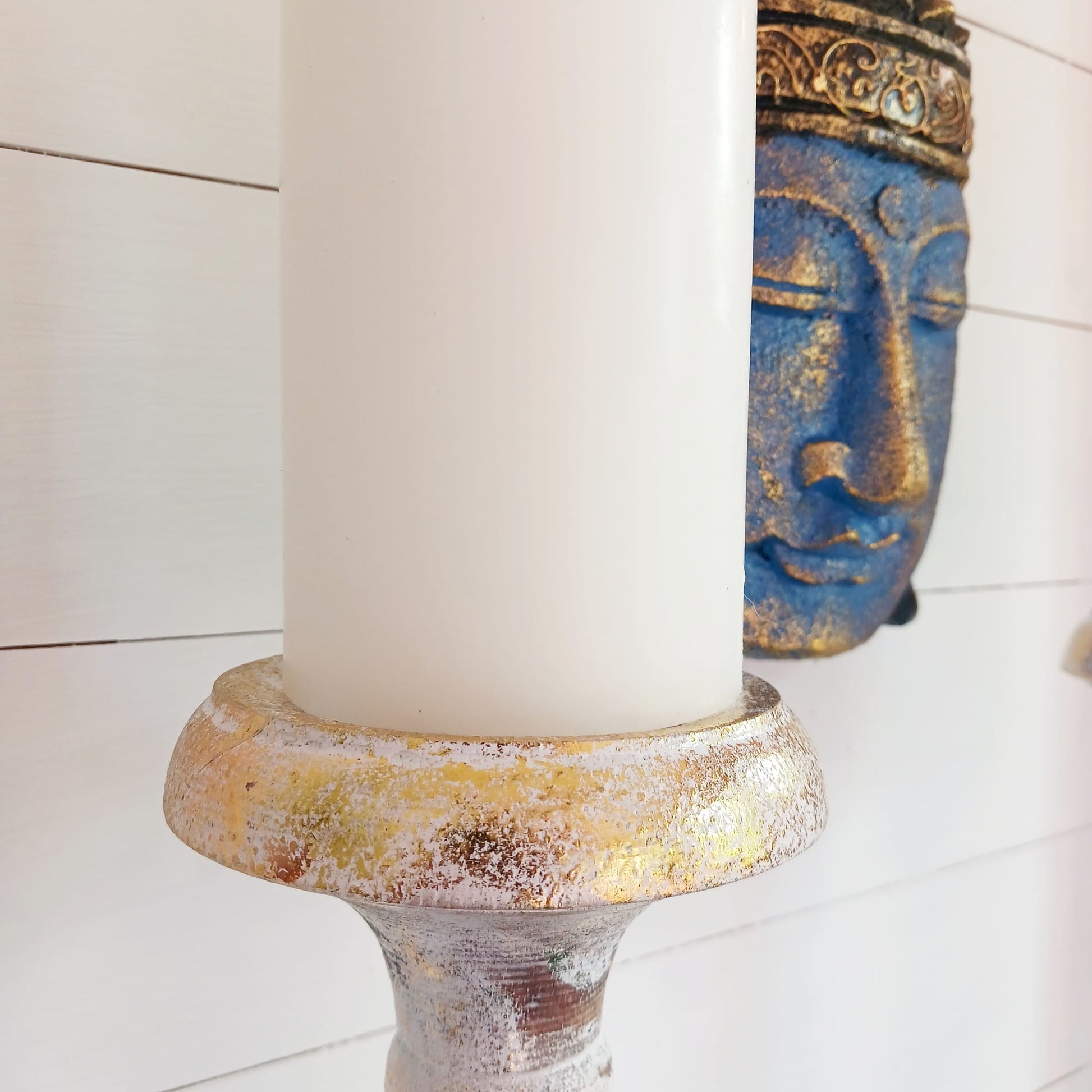 Vintage Candle Holders | White