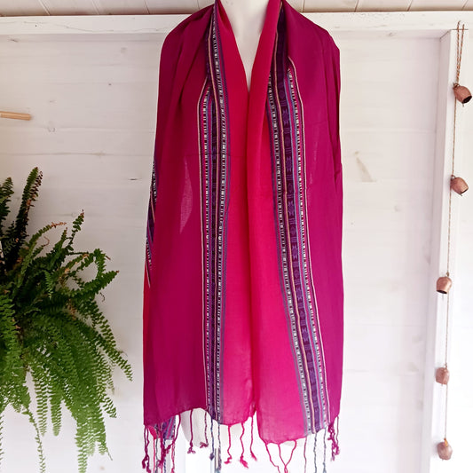 Indian Varanasi Scarves | Red