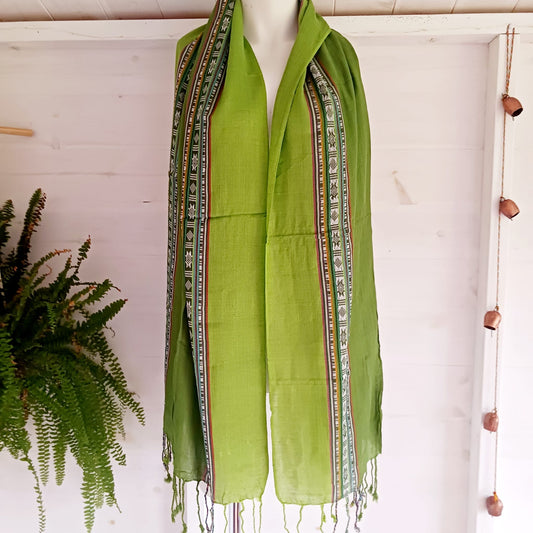 Indian Varanasi Scarves | Green