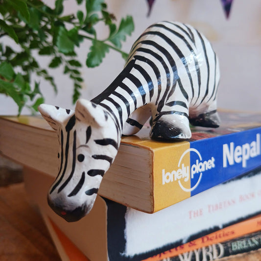 Small Natural Wood Shelf Zebra