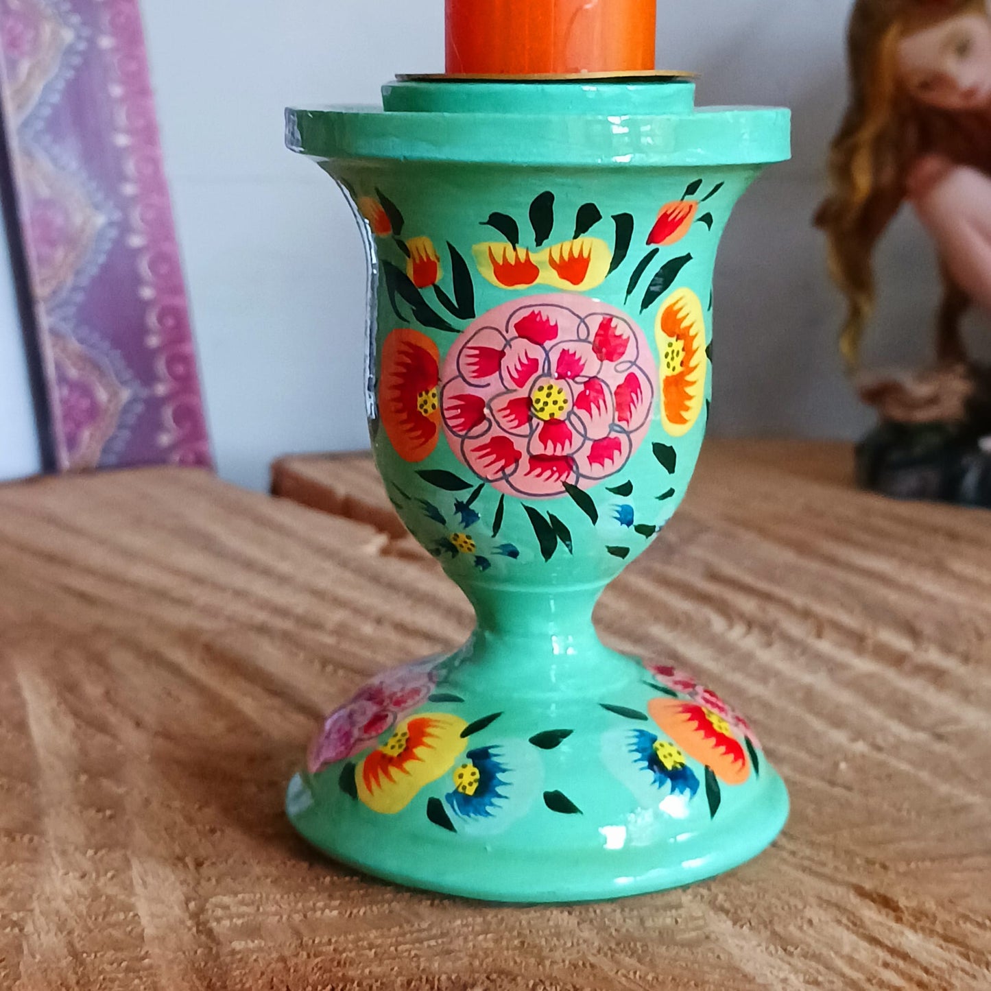 Hand Painted Kashmiri Candle Holders