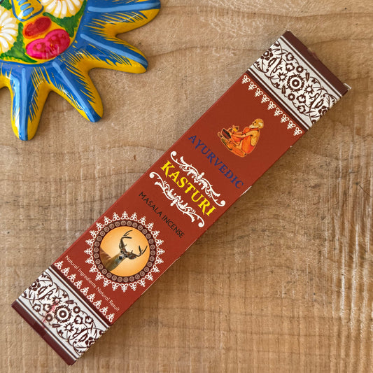 Ayurvedic masala kasturi incense sticks musk grounding scent